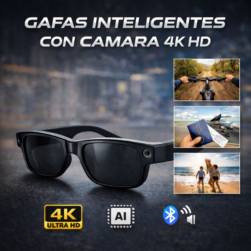 GAFAS INTELIGENTES CON CAMARA 4K HD | VEXCAM™
